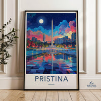 Pristina Poster | Kosovo Wall Art | Balkans Decor
