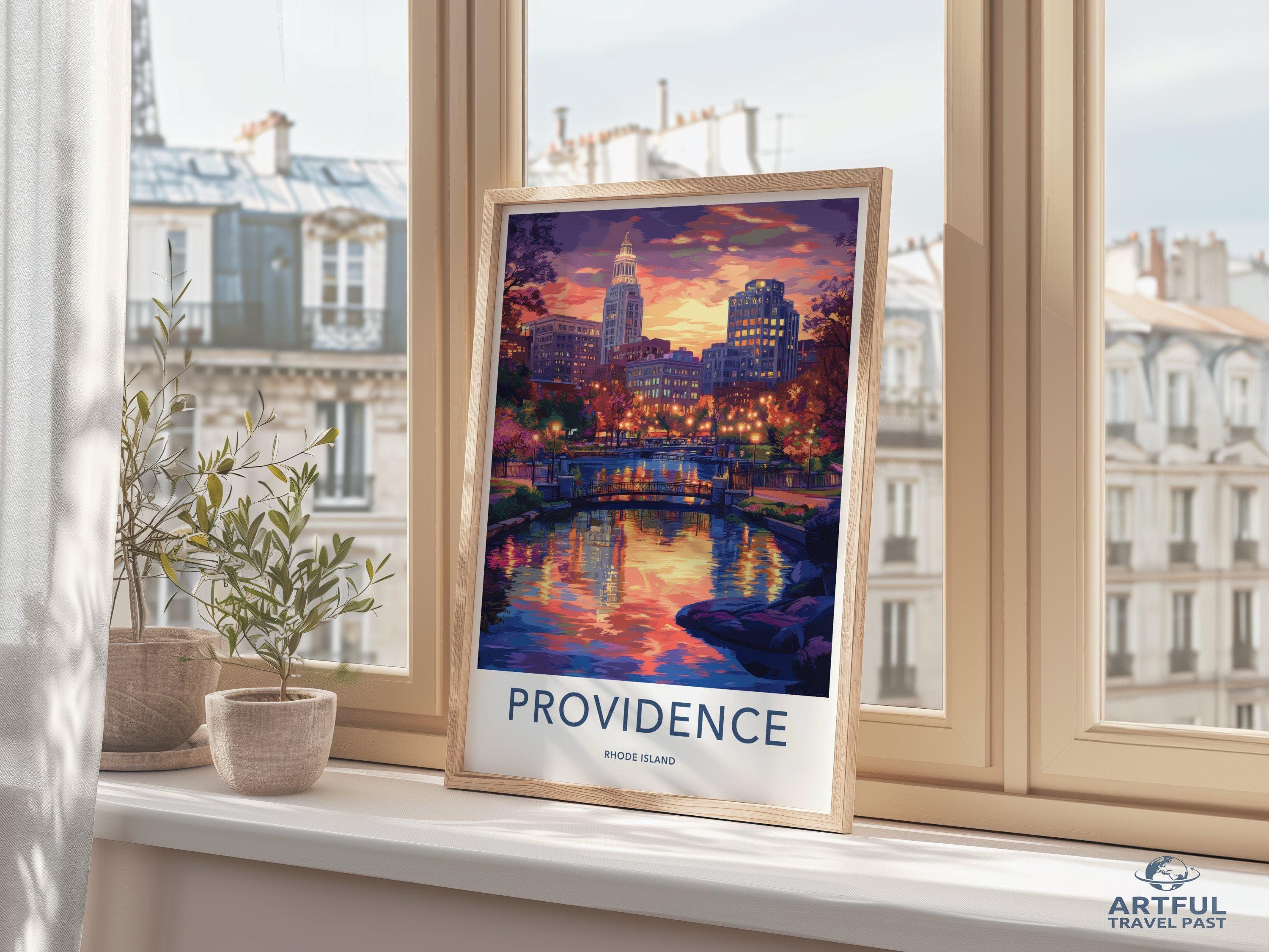 Providence Poster - Rhode Island Wall Art