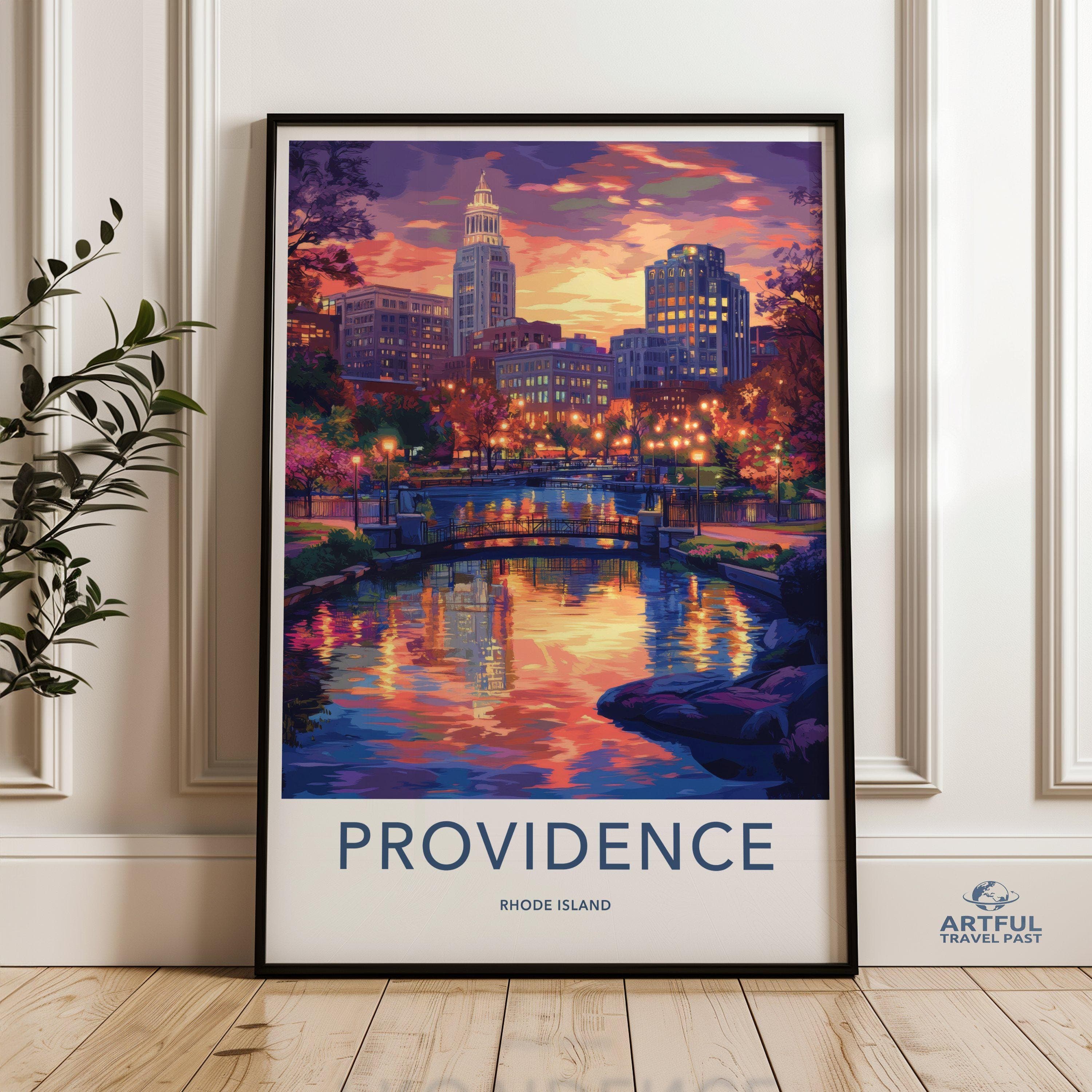 Providence Poster - Rhode Island Wall Art