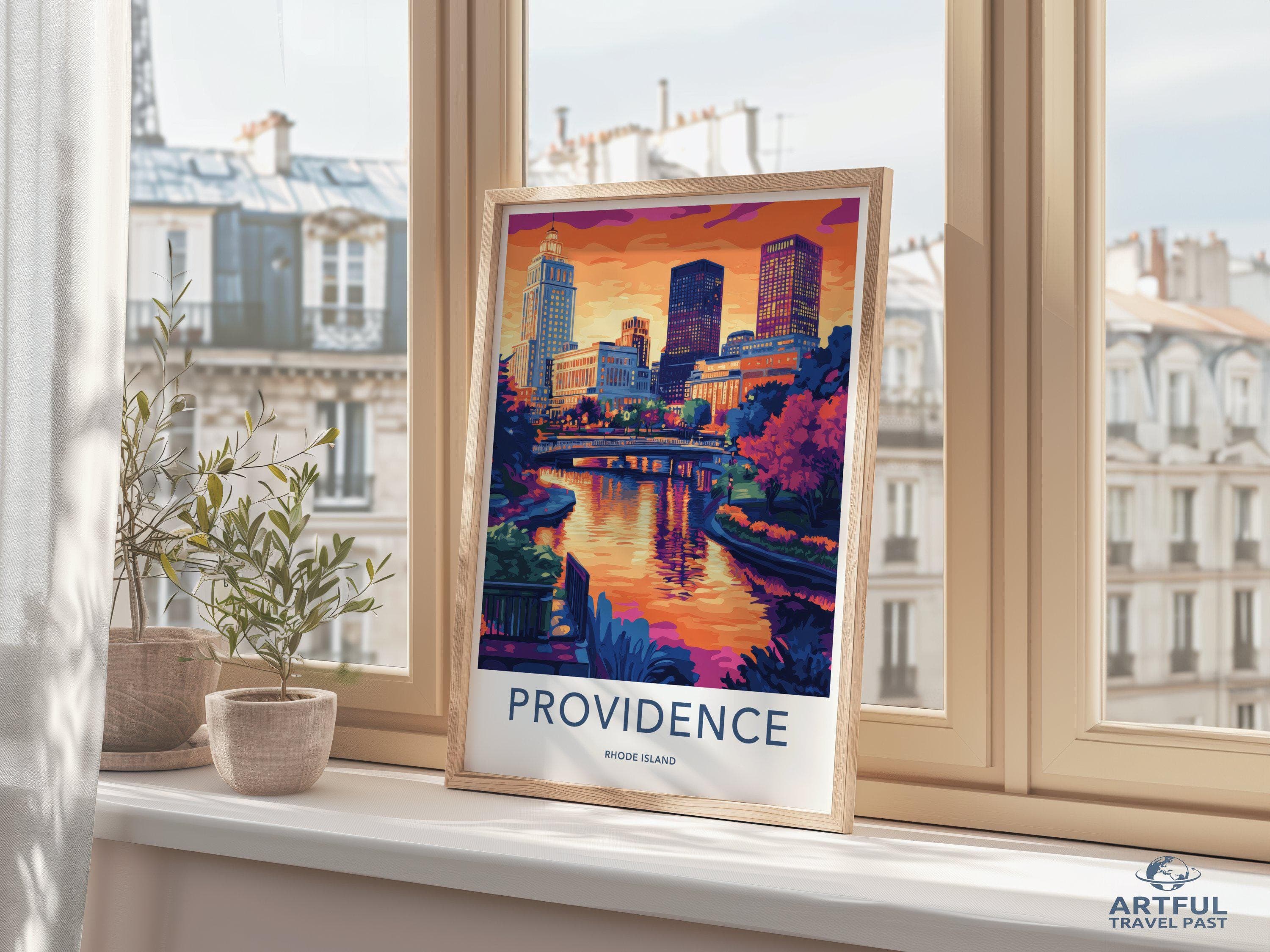 Providence Poster | Rhode Island Wall Art | America Decor