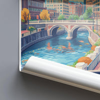 Providence Poster | Rhode Island Wall Art | America Decor