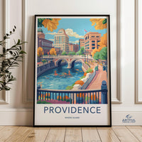 Providence Poster | Rhode Island Wall Art | America Decor