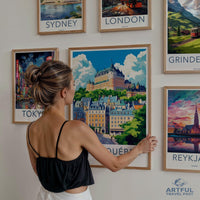 Quebec City Poster | Canada Wall Art | North America Decor