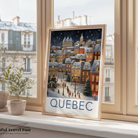 Quebec Poster | Canada Wall Art | North America Decor