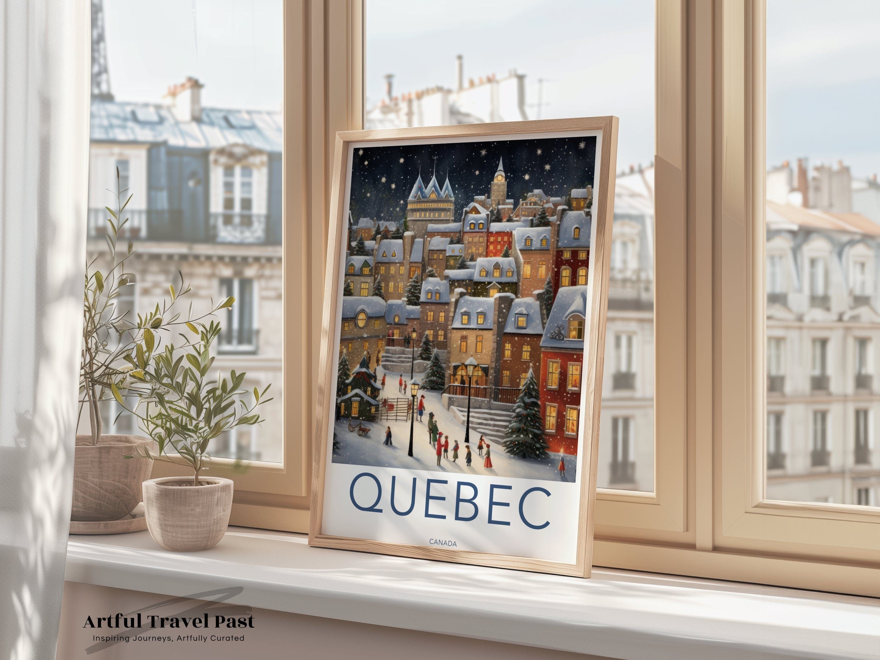 Quebec Poster | Canada Wall Art | North America Decor