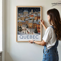 Quebec Poster | Canada Wall Art | North America Decor