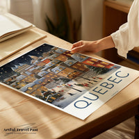 Quebec Poster | Canada Wall Art | North America Decor