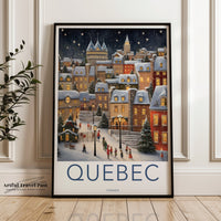 Quebec Poster | Canada Wall Art | North America Decor