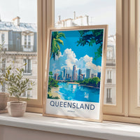 Queensland Poster | Australia Wall Art | Australia Decor