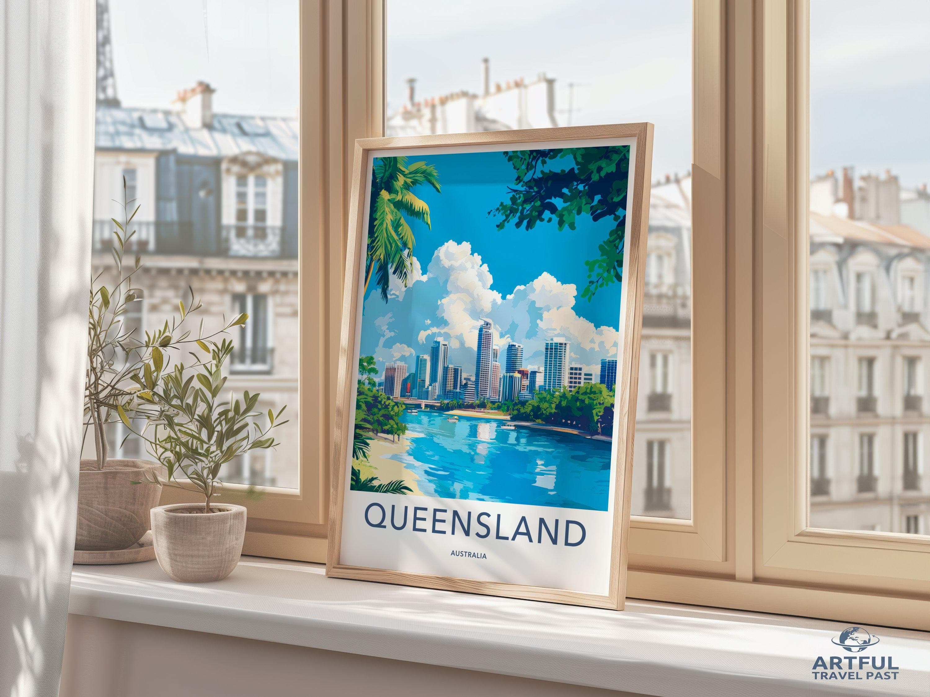 Queensland Poster | Australia Wall Art | Australia Decor