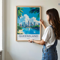Queensland Poster | Australia Wall Art | Australia Decor