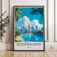 Queensland Poster | Australia Wall Art | Australia Decor