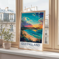 Queensland Poster | Australia Wall Art | Oceania Decor