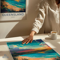 Queensland Poster | Australia Wall Art | Oceania Decor