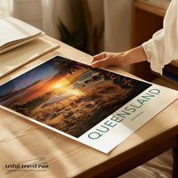 Queensland Poster | Tropical Christmas | Australia Wall Art