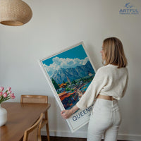 Queenstown Poster - New Zealand Wall Art