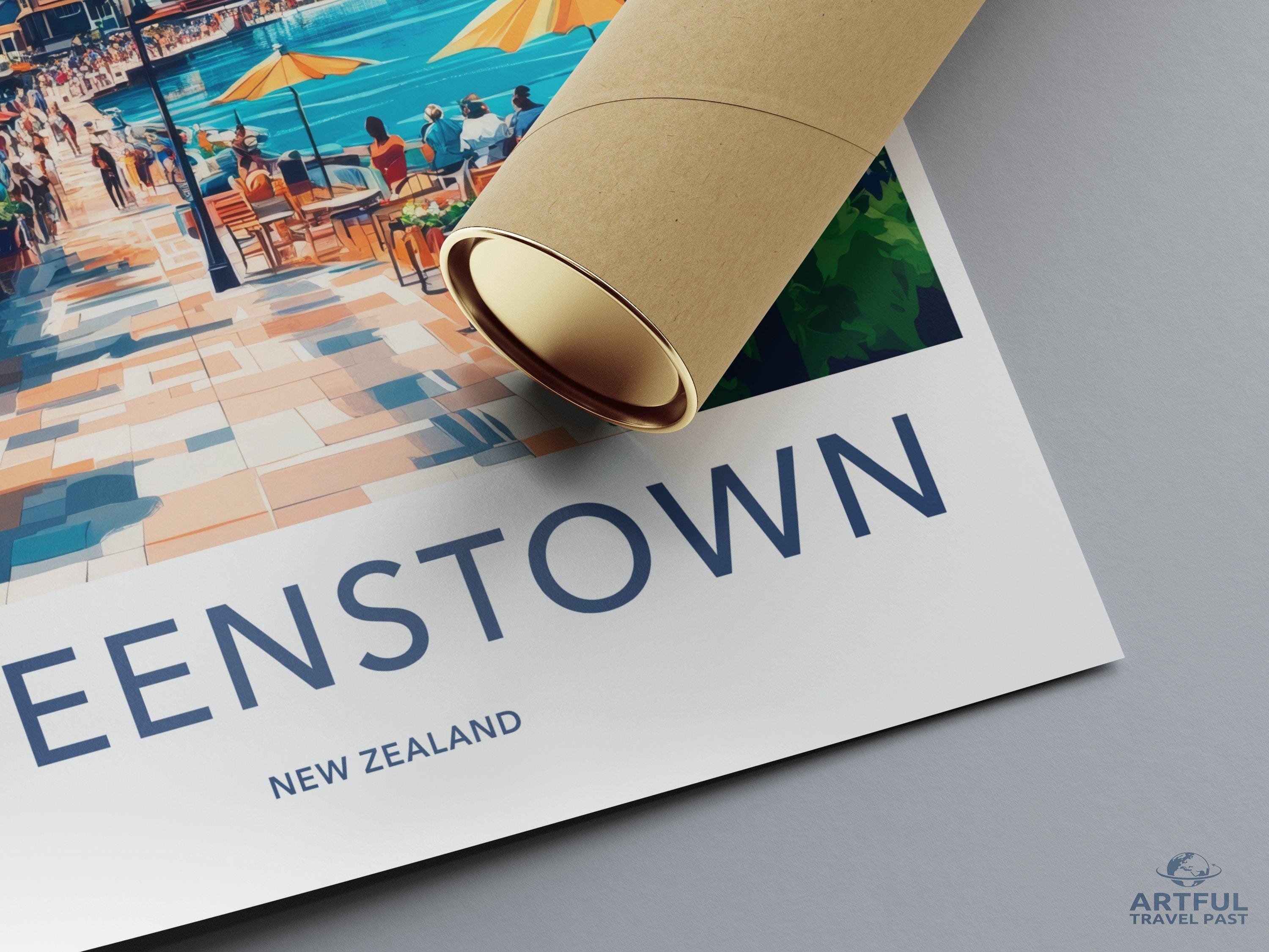 Queenstown Poster - New Zealand Wall Art
