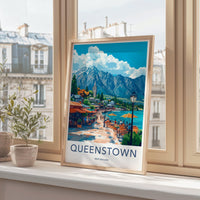 Queenstown Poster - New Zealand Wall Art