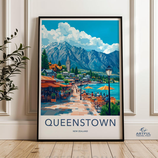 Queenstown Poster - New Zealand Wall Art