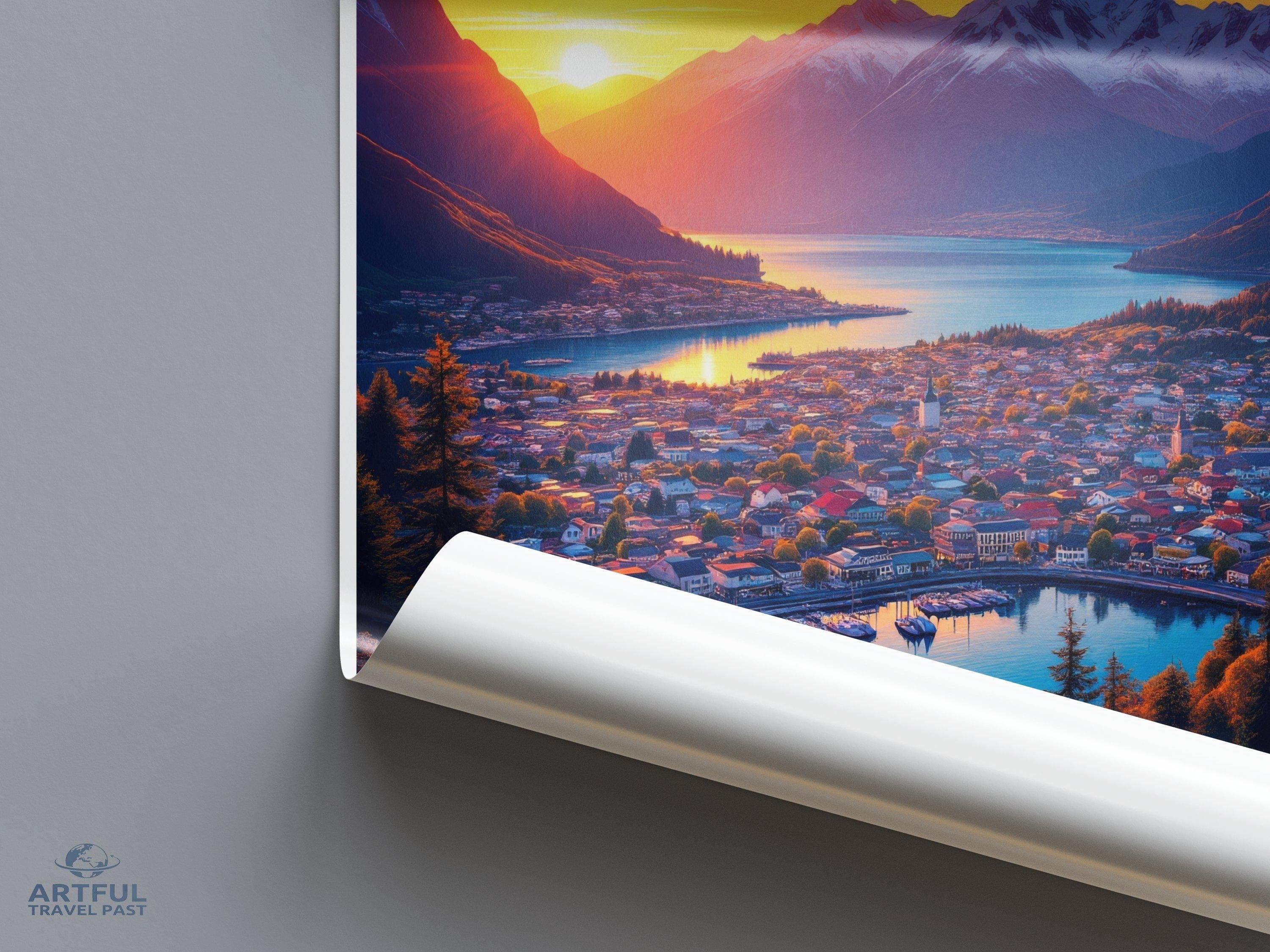 Queenstown Poster - New Zealand Wall Art