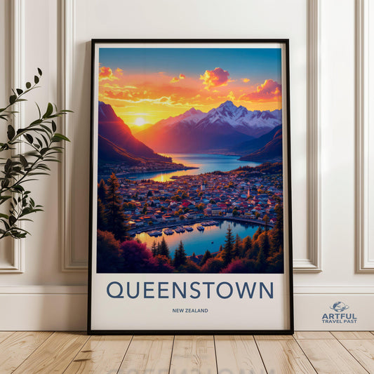 Queenstown Poster - New Zealand Wall Art