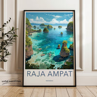 Raja Ampat Poster | Indonesia Wall Art | Asia Decor