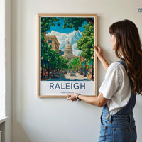 Raleigh Poster - NC Wall Art