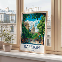 Raleigh Poster - NC Wall Art
