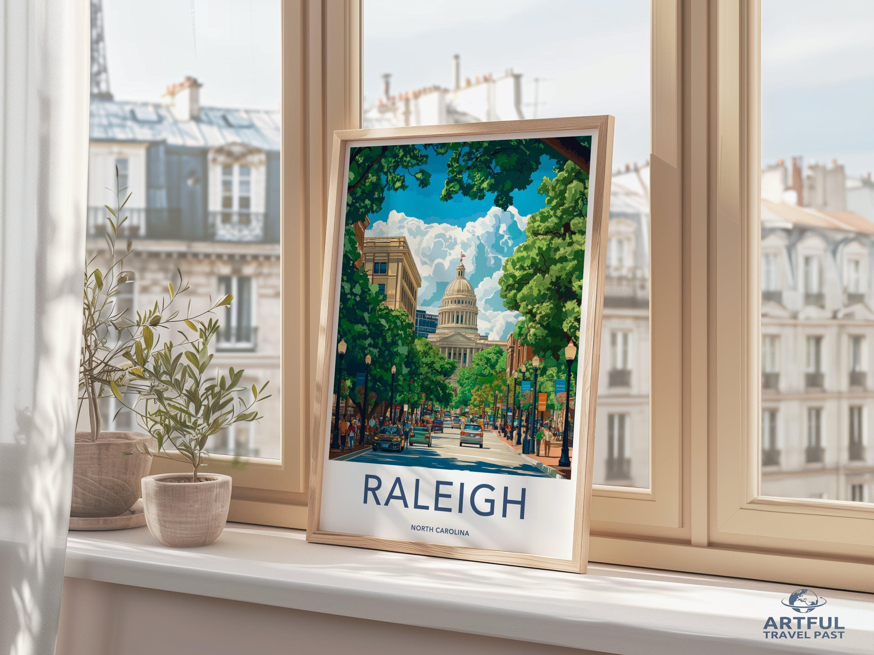 Raleigh Poster - NC Wall Art