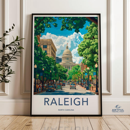 Raleigh Poster - NC Wall Art