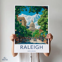 Raleigh Poster - NC Wall Art