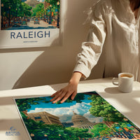 Raleigh Poster - NC Wall Art