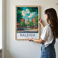 Raleigh Poster - North Carolina Wall Art