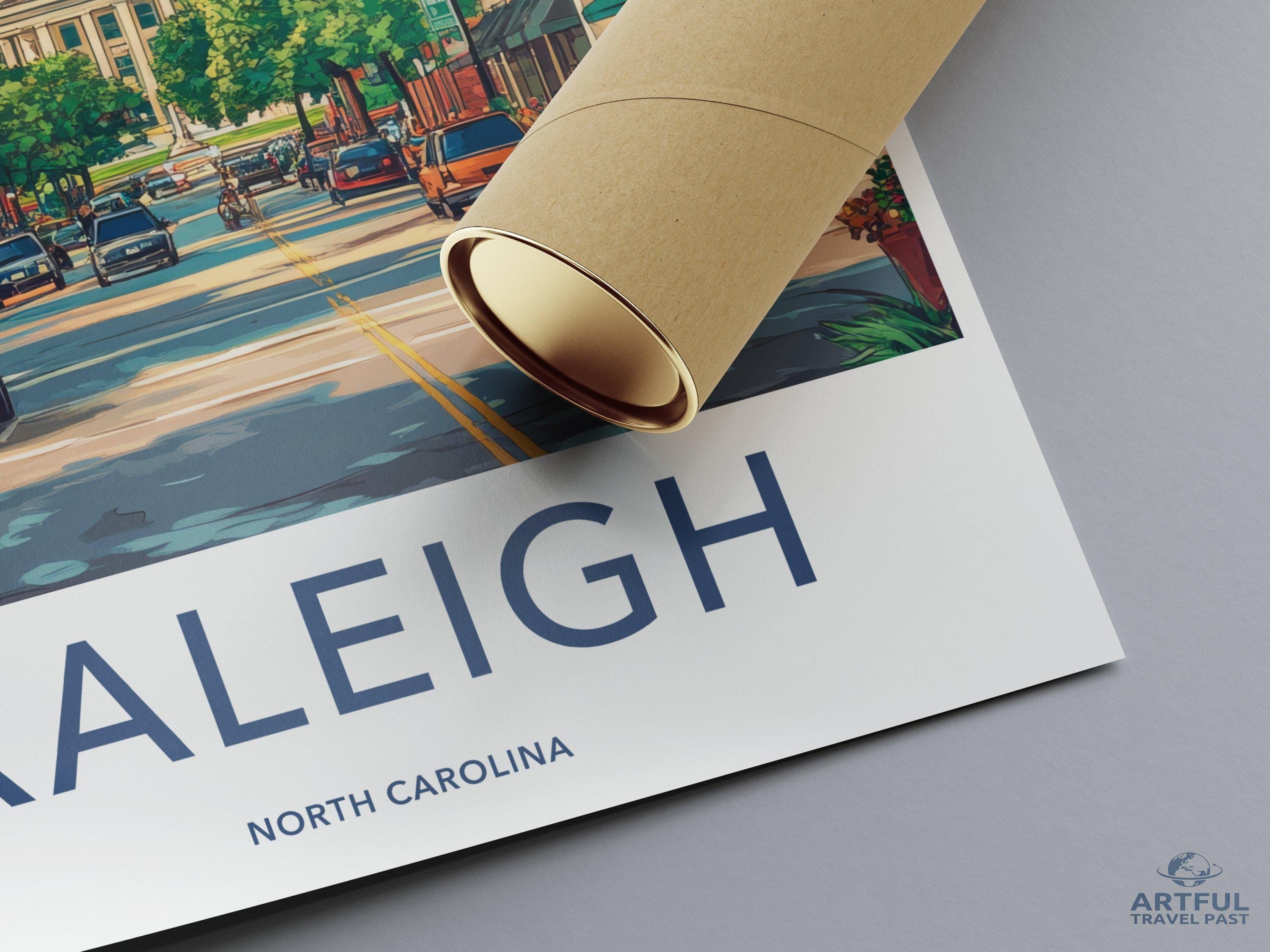 Raleigh Poster - North Carolina Wall Art