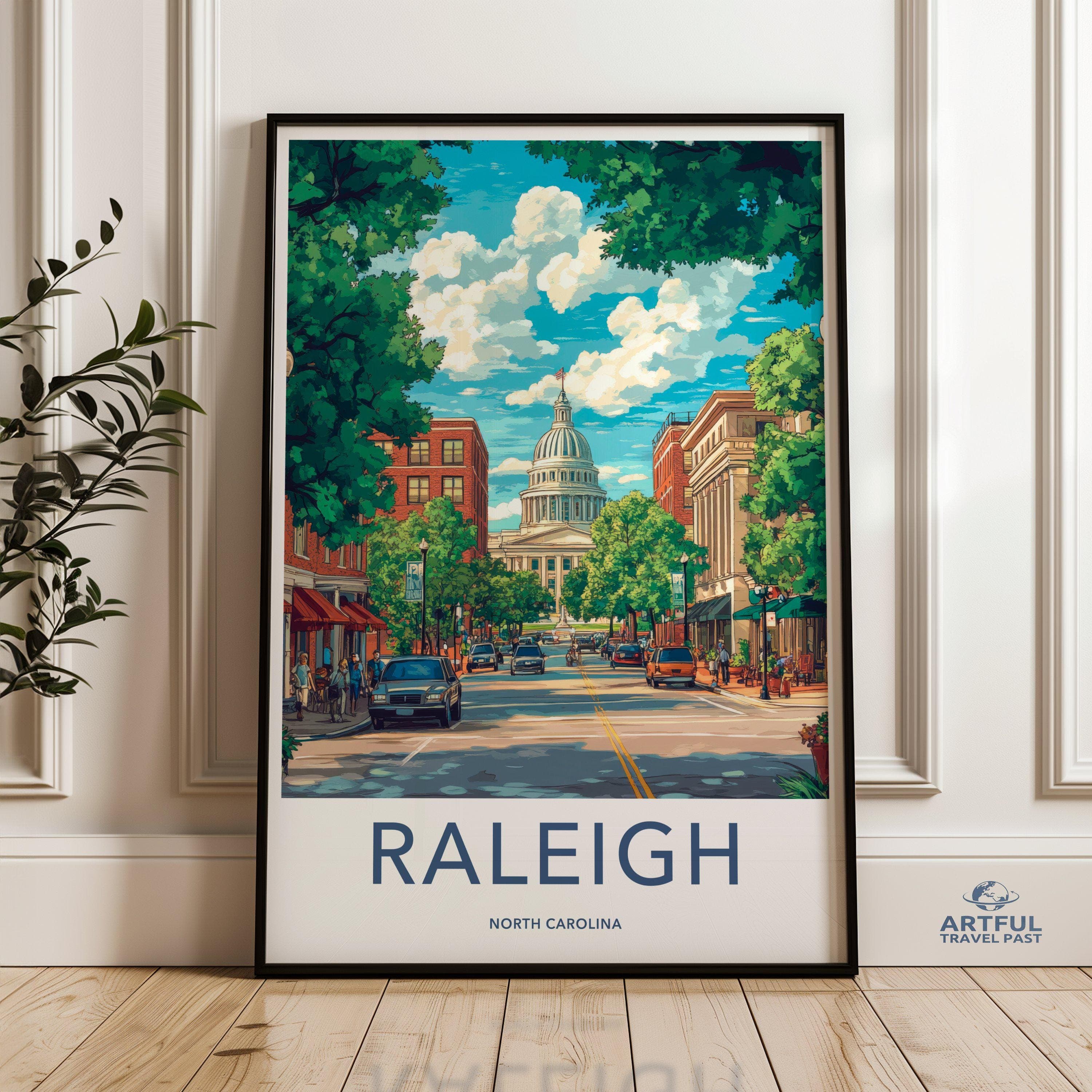 Raleigh Poster - North Carolina Wall Art