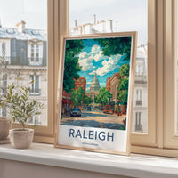 Raleigh Poster - North Carolina Wall Art