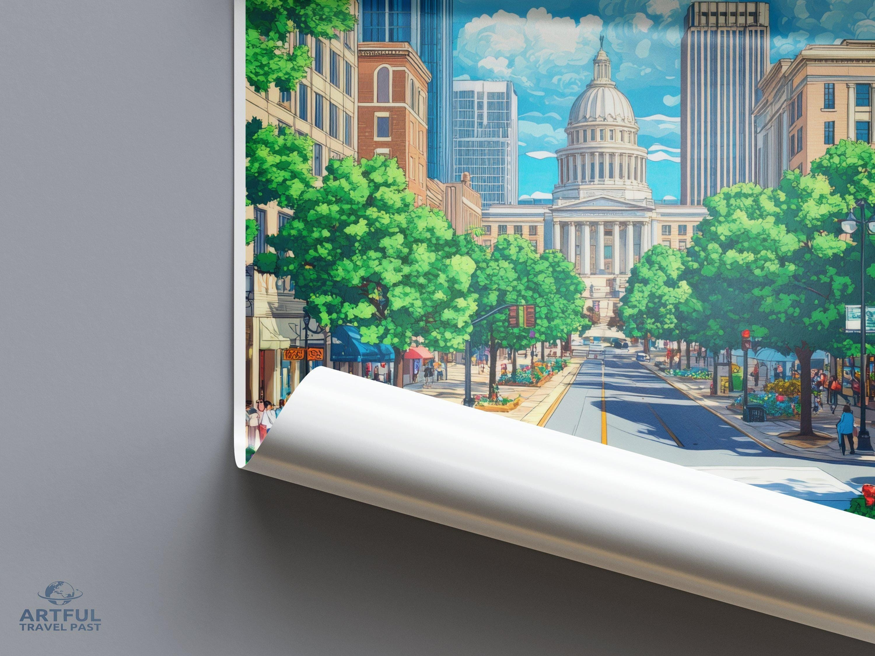 Raleigh Poster - North Carolina Wall Art
