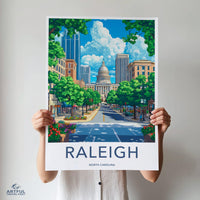 Raleigh Poster - North Carolina Wall Art