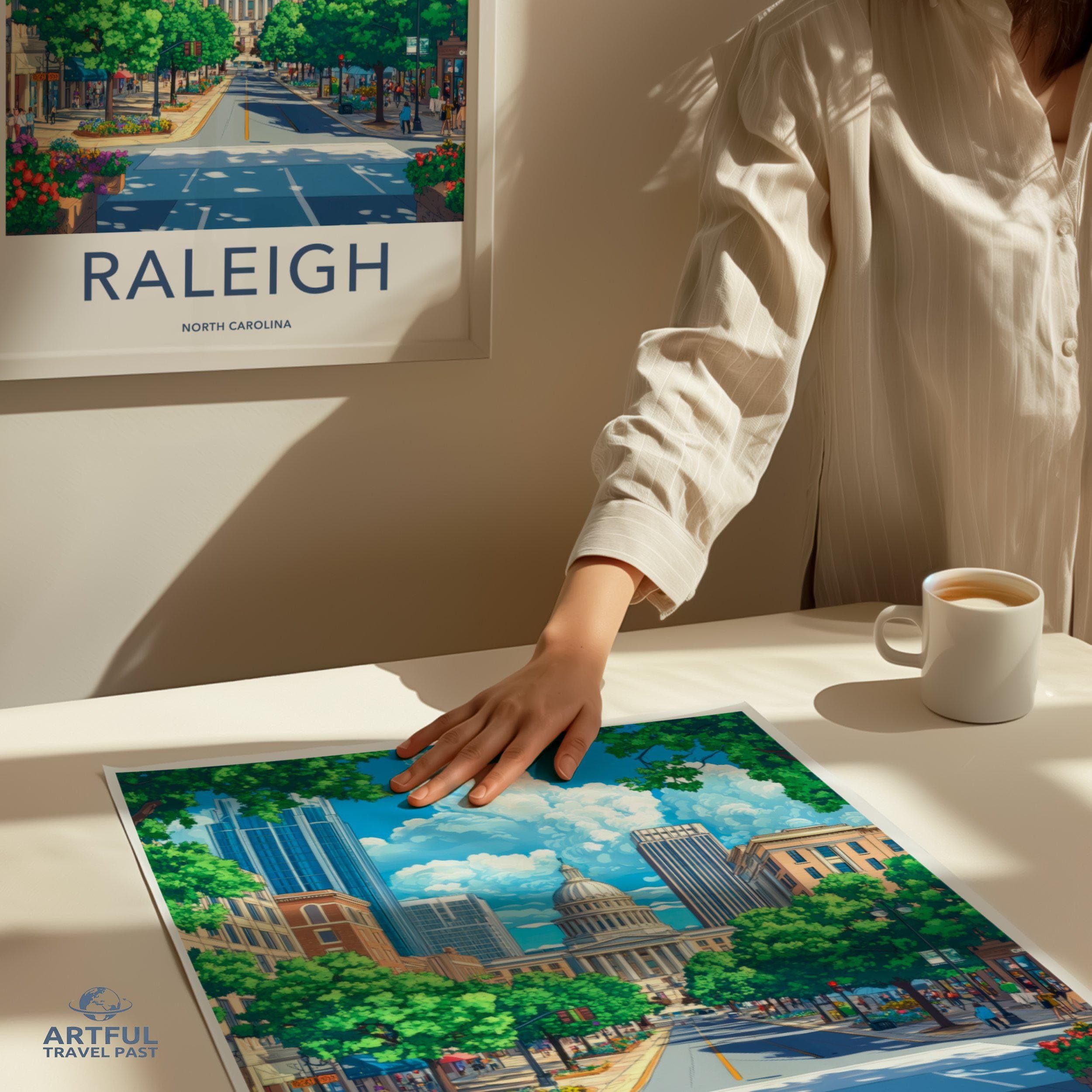 Raleigh Poster - North Carolina Wall Art