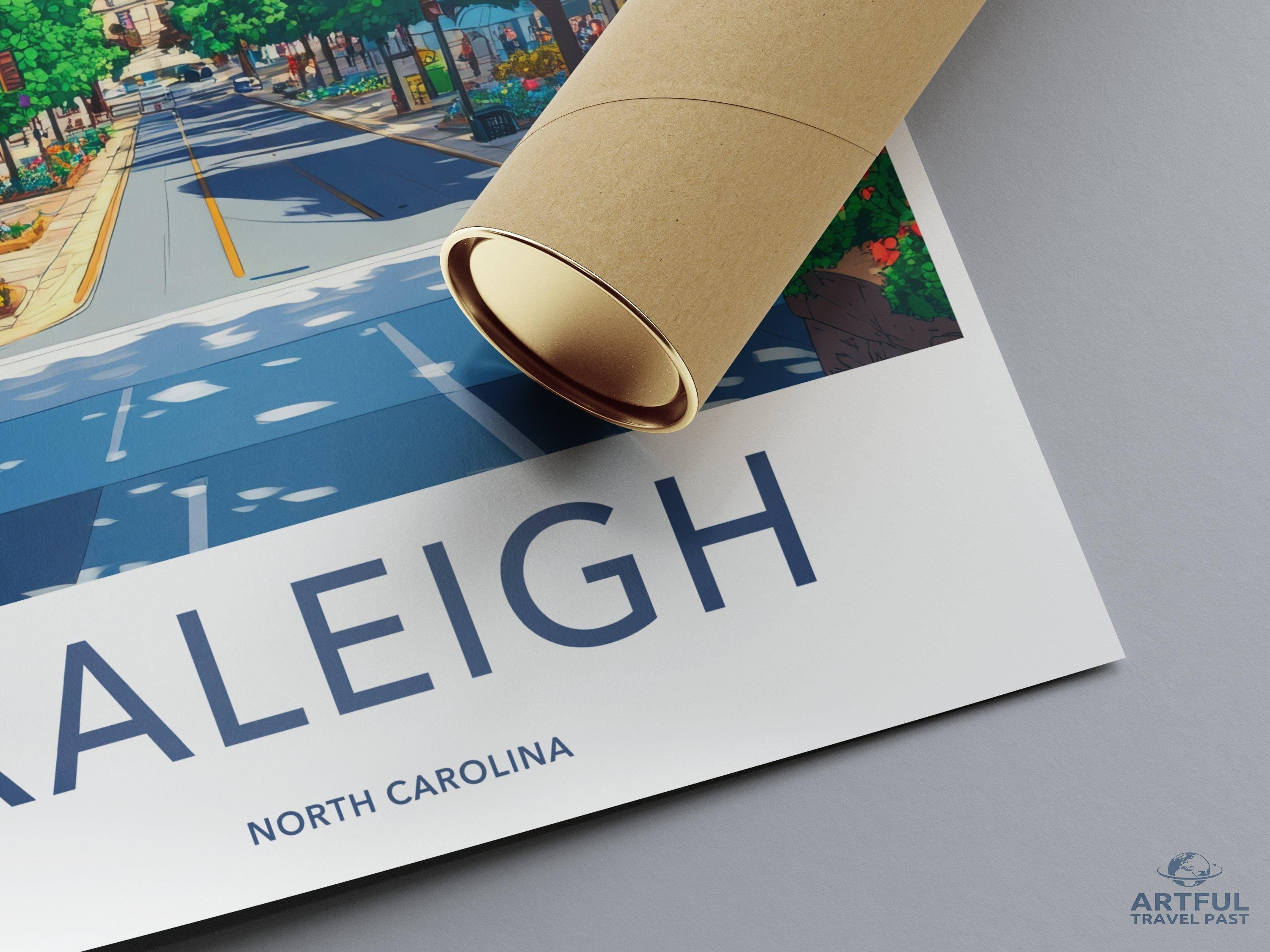 Raleigh Poster - North Carolina Wall Art