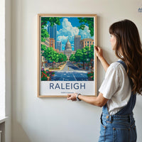 Raleigh Poster - North Carolina Wall Art