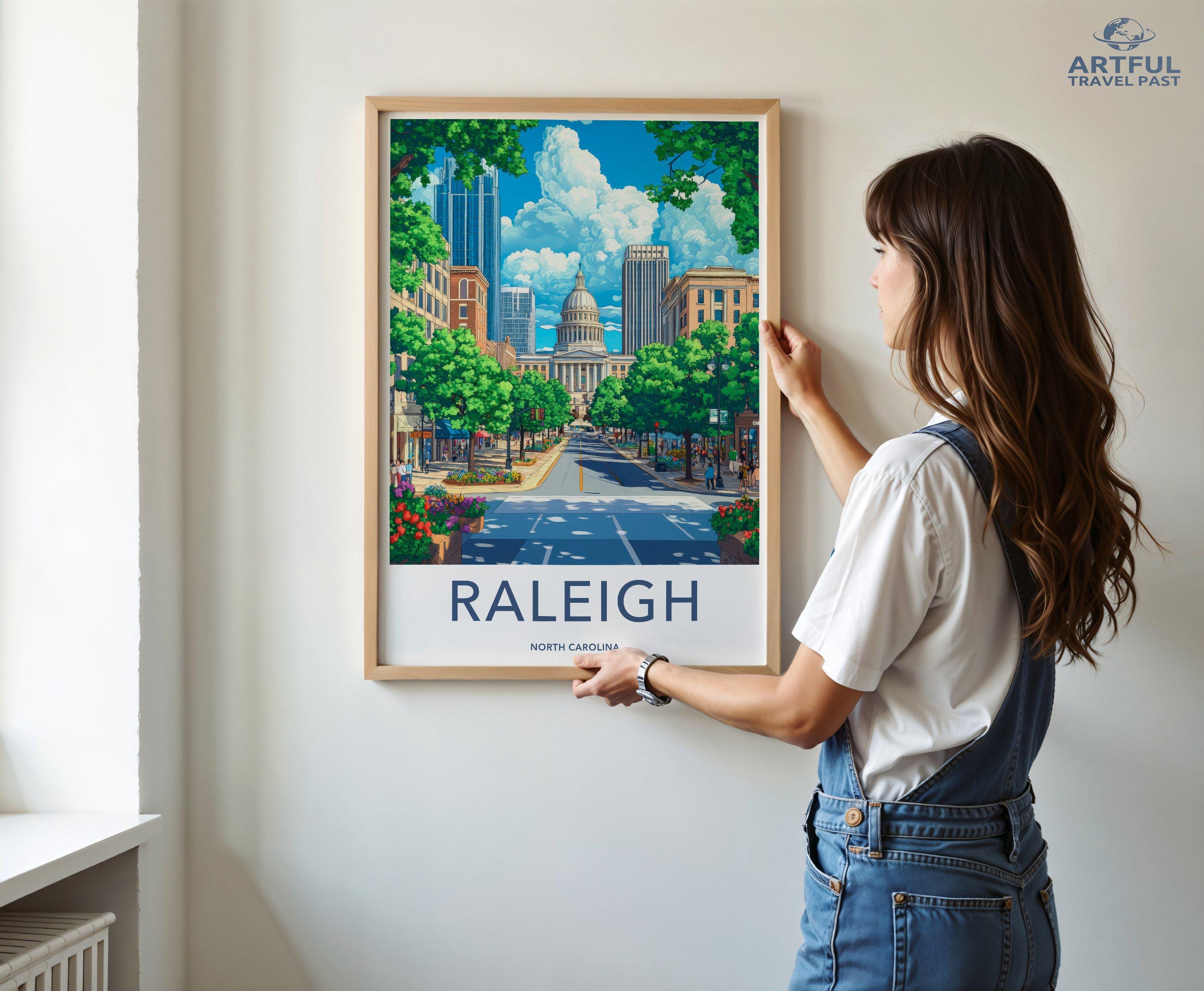 Raleigh Poster - North Carolina Wall Art