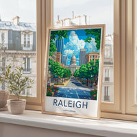 Raleigh Poster - North Carolina Wall Art