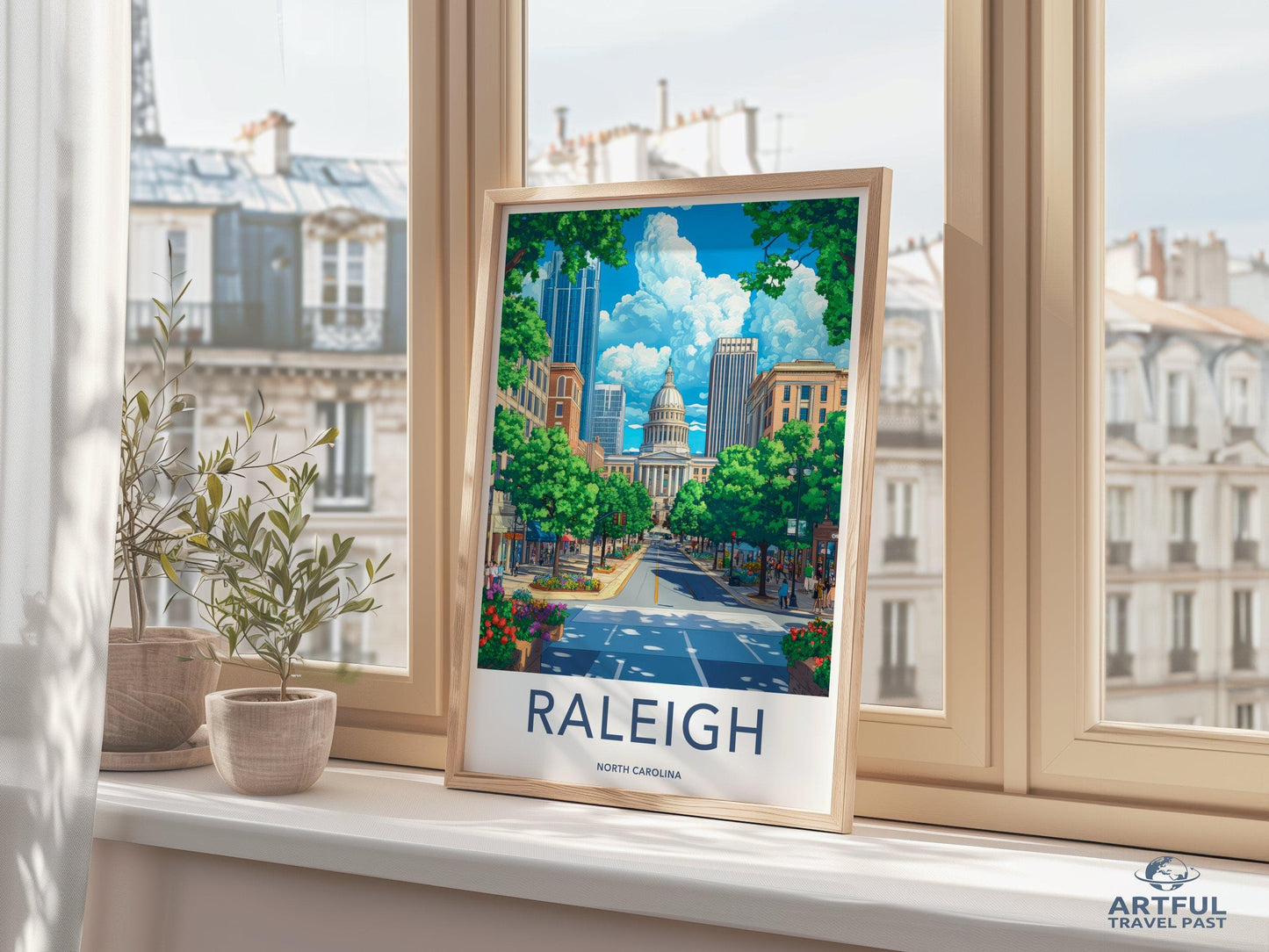 Raleigh Poster - North Carolina Wall Art