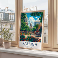Raleigh Poster - North Carolina Wall Art
