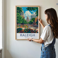 Raleigh Poster - North Carolina Wall Art