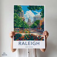 Raleigh Poster - North Carolina Wall Art