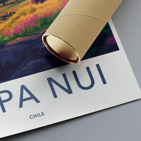 Rapa Nui Poster | Chile Wall Art | South America Decor