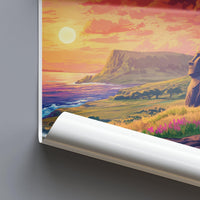 Rapa Nui Poster | Chile Wall Art | South America Decor