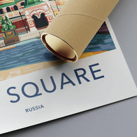 Red Square Poster | Moscow Wall Art | Russia Decor